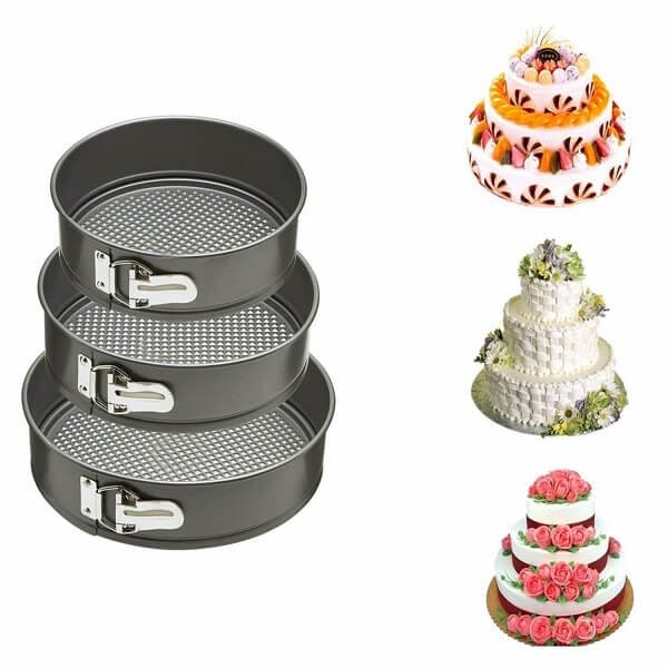 3 Pcs Round Shape Cake Mould